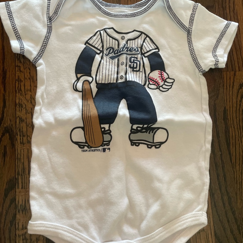 Genuine Merchandise White Baseball Bodysuit